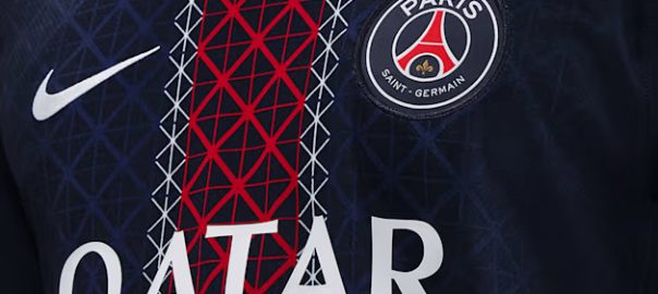 replica PSG thuisshirt voor 2025-26, printdetails